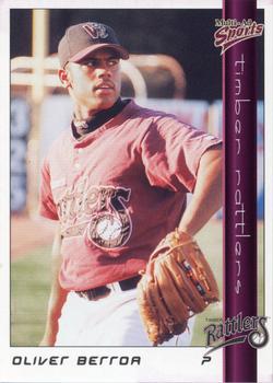 1999 Multi-Ad Wisconsin Timber Rattlers #4 Oliver Berroa Front