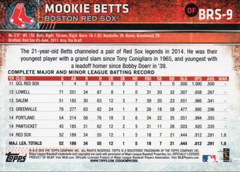 2015 Topps Boston Red Sox #BRS-9 Mookie Betts Back