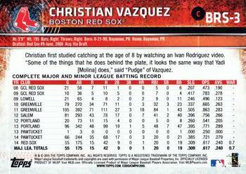 2015 Topps Boston Red Sox #BRS-3 Christian Vazquez Back