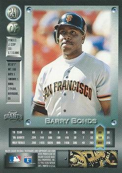 1996 Metal Universe - Platinum #241 Barry Bonds Back