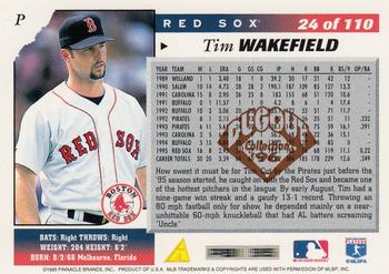 1996 Score - Dugout Collection (Series One) #24 Tim Wakefield Back