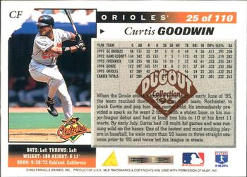 1996 Score - Dugout Collection (Series One) #25 Curtis Goodwin Back