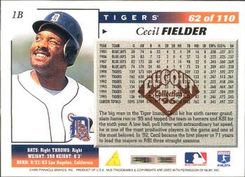 1996 Score - Dugout Collection (Series One) #62 Cecil Fielder Back