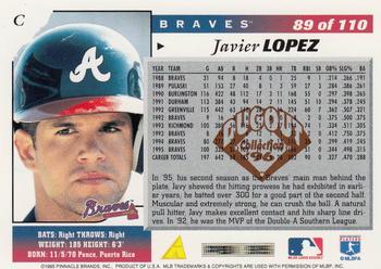 1996 Score - Dugout Collection (Series One) #89 Javier Lopez Back