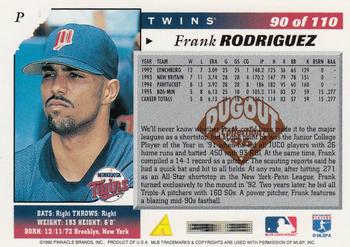 1996 Score - Dugout Collection (Series One) #90 Frank Rodriguez Back