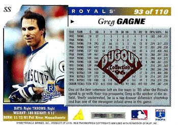 1996 Score - Dugout Collection (Series One) #93 Greg Gagne Back