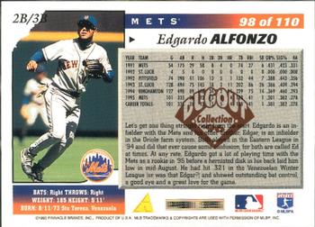 1996 Score - Dugout Collection (Series One) #98 Edgardo Alfonzo Back