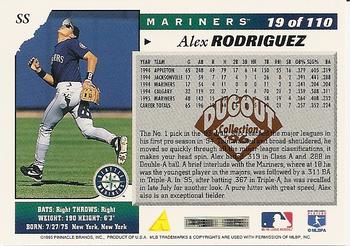 1996 Score - Dugout Collection (Series One) #19 Alex Rodriguez Back