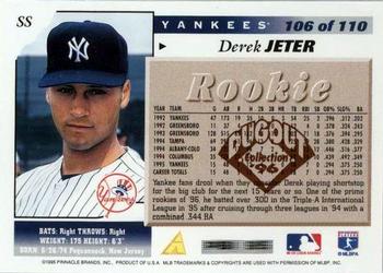 1996 Score - Dugout Collection Artist's Proofs (Series One) #106 Derek Jeter Back