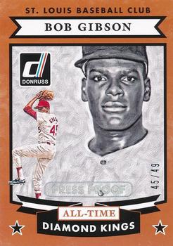 2015 Donruss - All-Time Diamond Kings Press Proofs Silver #24 Bob Gibson Front