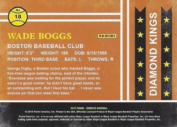 2015 Donruss - All-Time Diamond Kings Press Proofs Gold #18 Wade Boggs Back