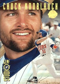 1996 Studio - Press Proofs Gold #21 Chuck Knoblauch Front