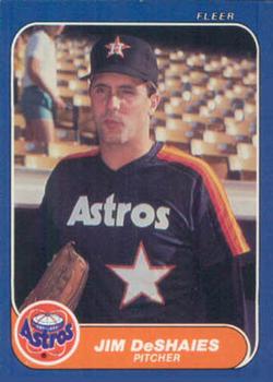 1986 Fleer Update #U-35 Jim Deshaies Front