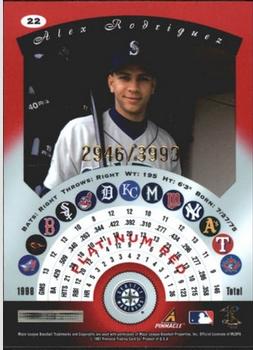 1997 Pinnacle Totally Certified #22 Alex Rodriguez Back