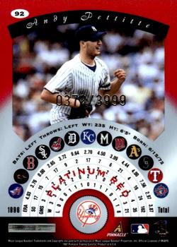 1997 Pinnacle Totally Certified #92 Andy Pettitte Back