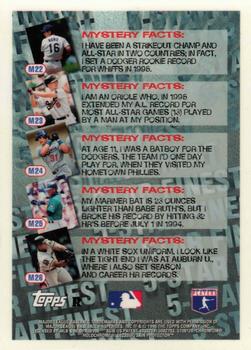 1996 Topps - Mystery Finest Refractors #M22 Hideo Nomo Back