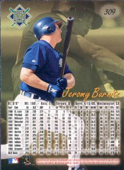 1997 Ultra #309 Jeromy Burnitz Back