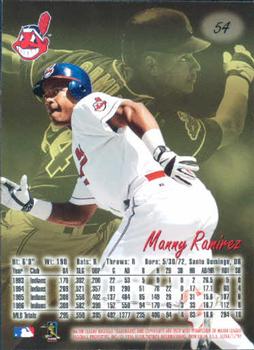 1997 Ultra #54 Manny Ramirez Back