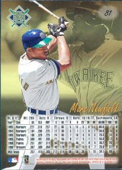 1997 Ultra #81 Marc Newfield Back