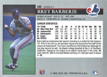 2014 Leaf Best of Baseball - Leaf Memories 1992 Buyback Gold #288 Bret Barberie Back