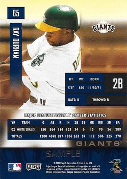 2003 Playoff Prestige - Samples Silver #65 Ray Durham Back