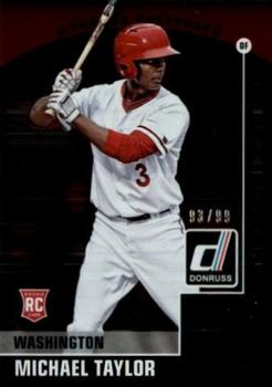 2015 Donruss - Donruss Preferred Black #13 Michael Taylor Front