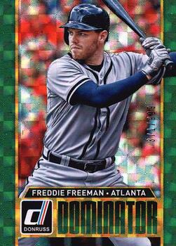 2015 Donruss - Elite Dominator #1 Freddie Freeman Front