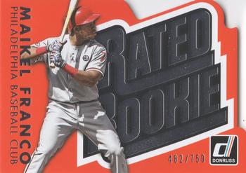 2015 Donruss - Rated Rookies Die Cut Silver #5 Maikel Franco Front