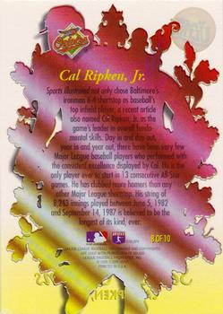 1996 Ultra - Season Crowns Gold Medallion #8 Cal Ripken, Jr. Back