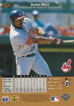 1996 Upper Deck All-Star Card Set 3x5 #315 Albert Belle Back