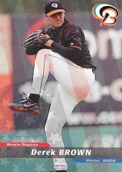 2002 Grandstand Bowie Baysox #NNO Derek Brown Front