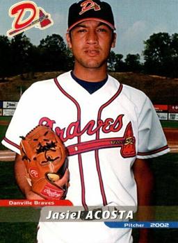 2002 Grandstand Danville Braves #NNO Jasiel Acosta Front