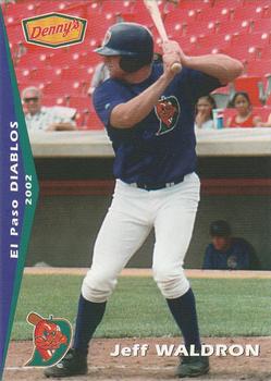 2002 Grandstand El Paso Diablos #NNO Jeff Waldron Front