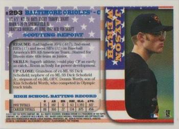 1997 Bowman Chrome - International Refractors #293 Jayson Werth Back