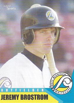 2002 MultiAd West Michigan Whitecaps #4 Jeremy Brostrom Front