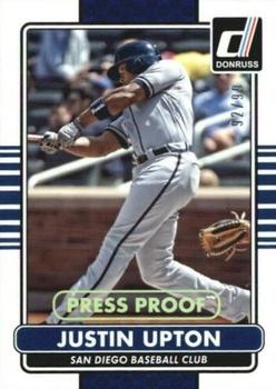 2015 Donruss - Press Proofs Gold #52 Justin Upton Front