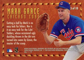 1997 Ultra - Fielder's Choice #5 Mark Grace Back