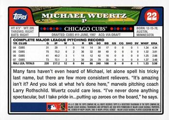 2008 Topps Gift Sets Chicago Cubs #22 Michael Wuertz Back