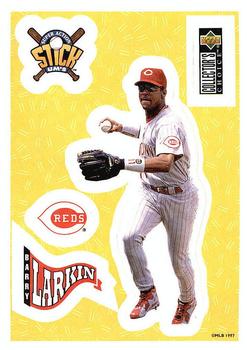1997 Collector's Choice - Stick'Ums (Retail) #NNO Barry Larkin Front