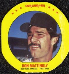 1987 Our Own Tea Discs #6 Don Mattingly Front
