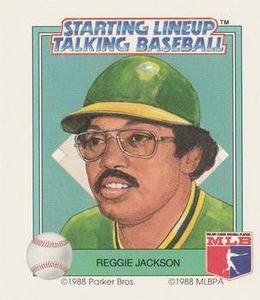 1988 Parker Bros. Starting Lineup Talking Baseball Oakland Athletics #24 Reggie Jackson Front