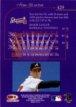 1997 Donruss - Press Proofs Silver #429 Tom Glavine Back