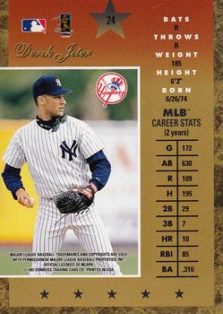 1997 Donruss Elite - Gold Stars #24 Derek Jeter Back