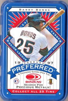 1997 Donruss Preferred - Tin Packs #NNO Barry Bonds Front