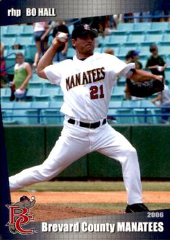 2006 Grandstand Brevard County Manatees #14 Bo Hall Front
