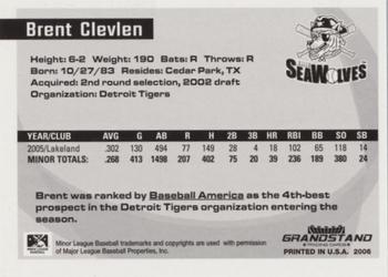 2006 Grandstand Eastern League Top Prospects #NNO Brent Clevlen Back