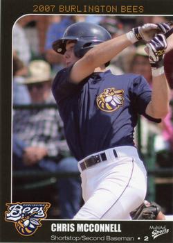 2007 MultiAd Burlington Bees #19 Chris McConnell Front