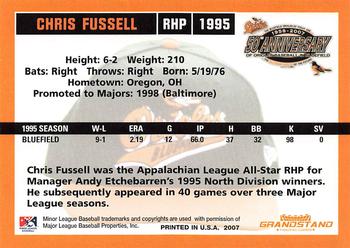 2007 Grandstand Bluefield Orioles 50th Anniversary #NNO Chris Fussell Back