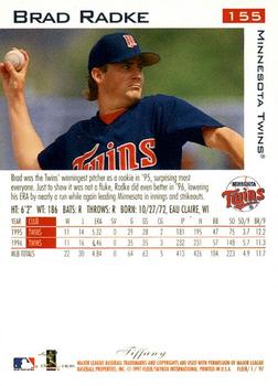 1997 Fleer - Tiffany #155 Brad Radke Back