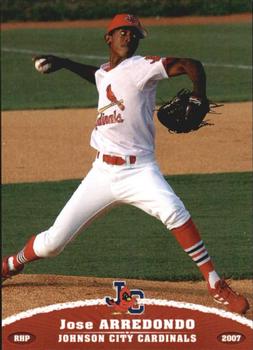 2007 Grandstand Johnson City Cardinals #NNO Jose Arredondo Front